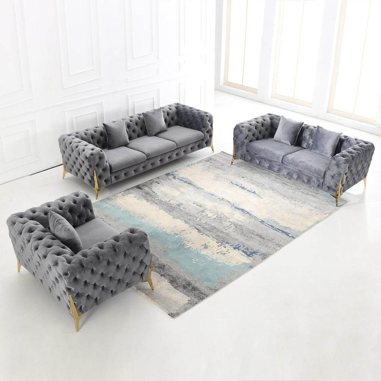 8001 UPHOLSTERED SOFA SET