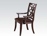 Acme Keenan 7 Piece Leg Dining Room Set In Dark Walnut