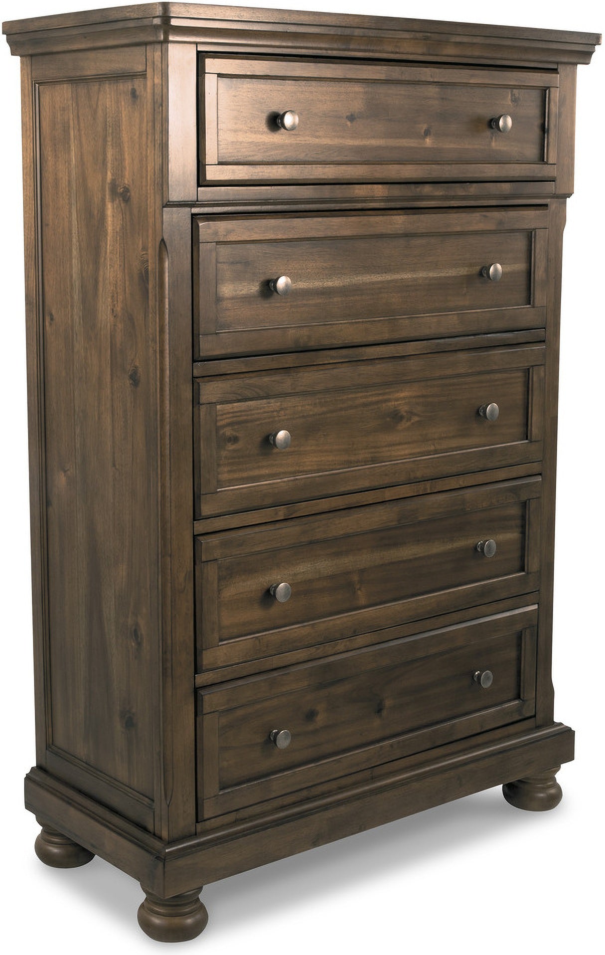 Flynnter Sleigh Bedroom Set In Medium Brown