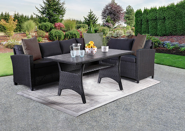 Kimara Black/Gray Patio Set