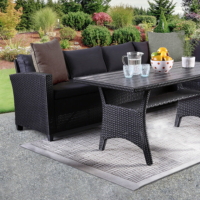 Kimara Black/Gray Patio Set