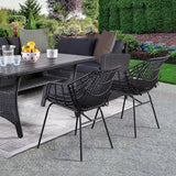 Kimara Black/Gray Patio Set