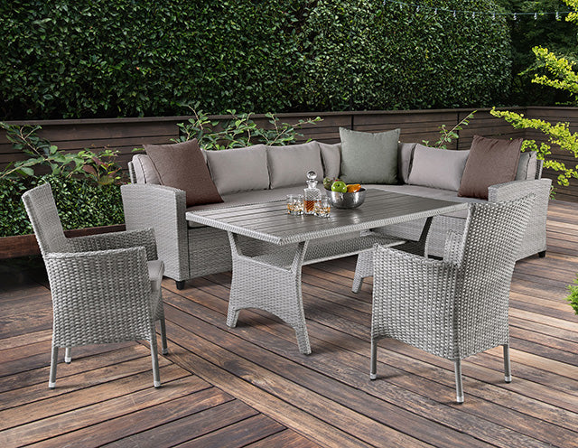 Kimara Black/Gray Patio Set