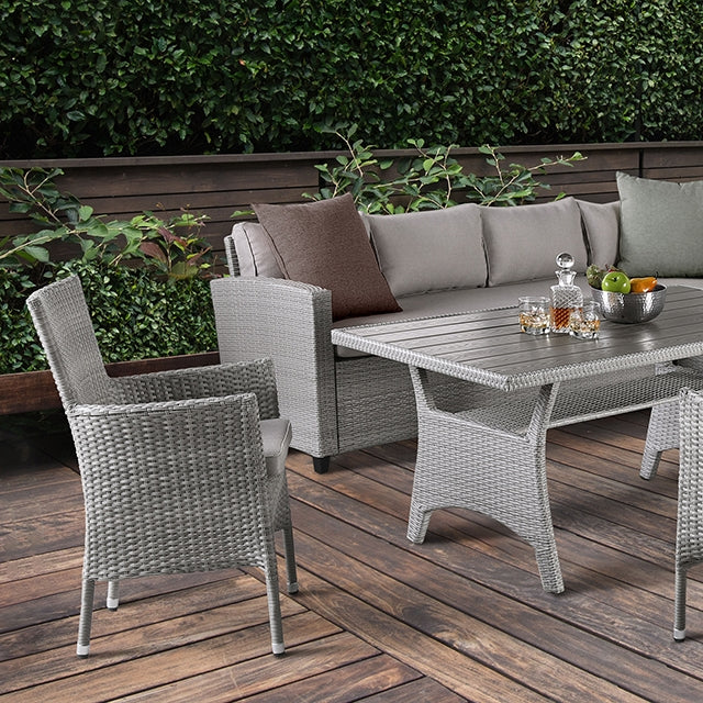 Kimara Black/Gray Patio Set