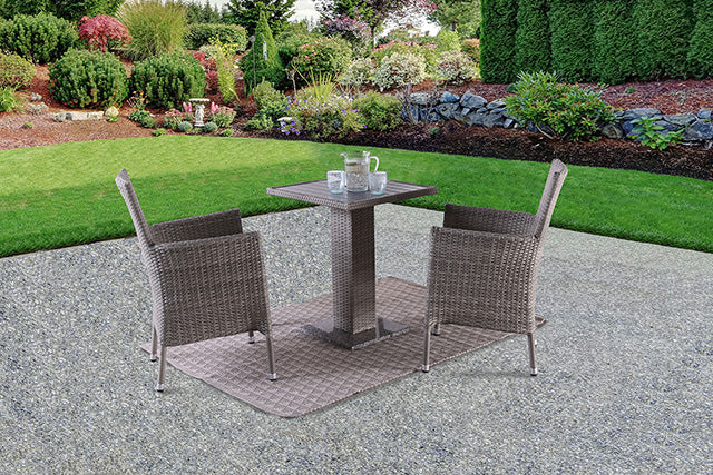 Niambi Natural/Gray Patio Set 3 Piece