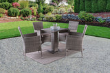 Niambi Natural/Gray Patio Set 5 Piece