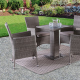 Niambi Natural/Gray Patio Set 5 Piece