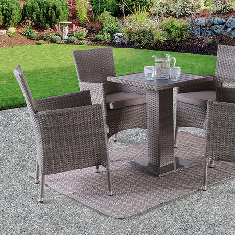 Niambi Natural/Gray Patio Set 5 Piece