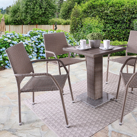 Niambi Natural/Gray Patio Set 5 Piece