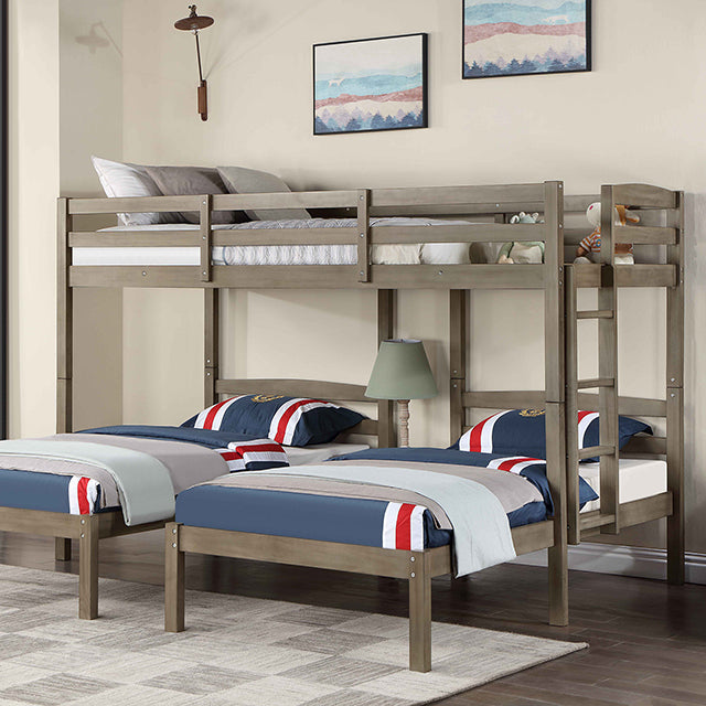 Hortense Warm Gray Bunk Bed