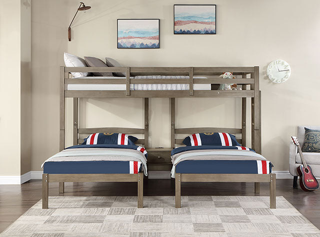 Hortense Warm Gray Bunk Bed