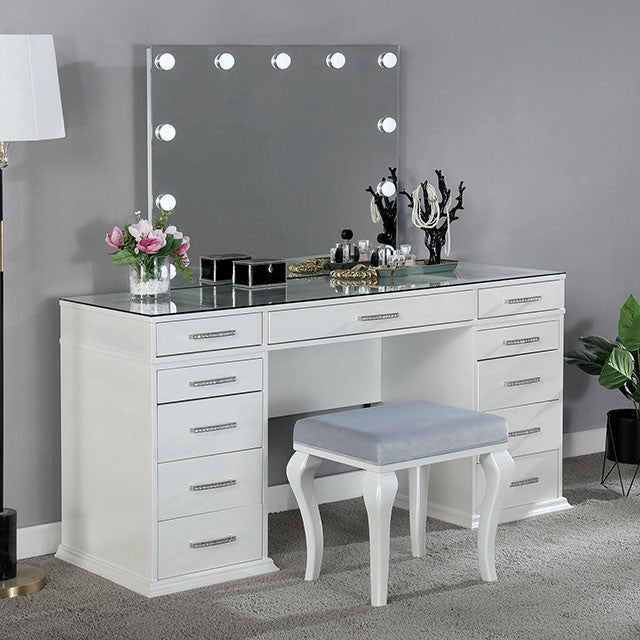 Valentina Luminous White Vanity