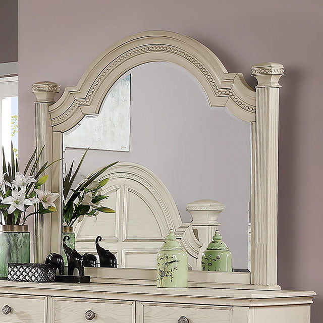 Pamphilos Antique White Mirror