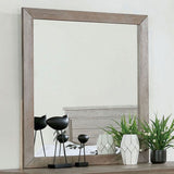 Vevey Wire-Brushed Warm Gray Mirror