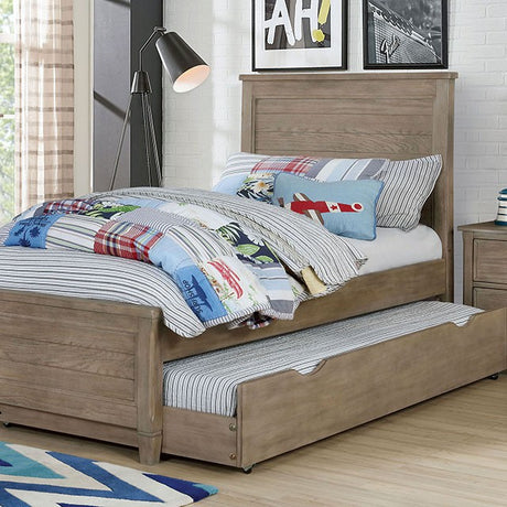 Vevey Wire-Brushed Warm Gray Bed