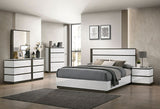 Birsfelden White/Metallic Gray Bed