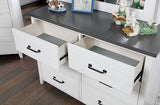 Priam White/Gray Dresser