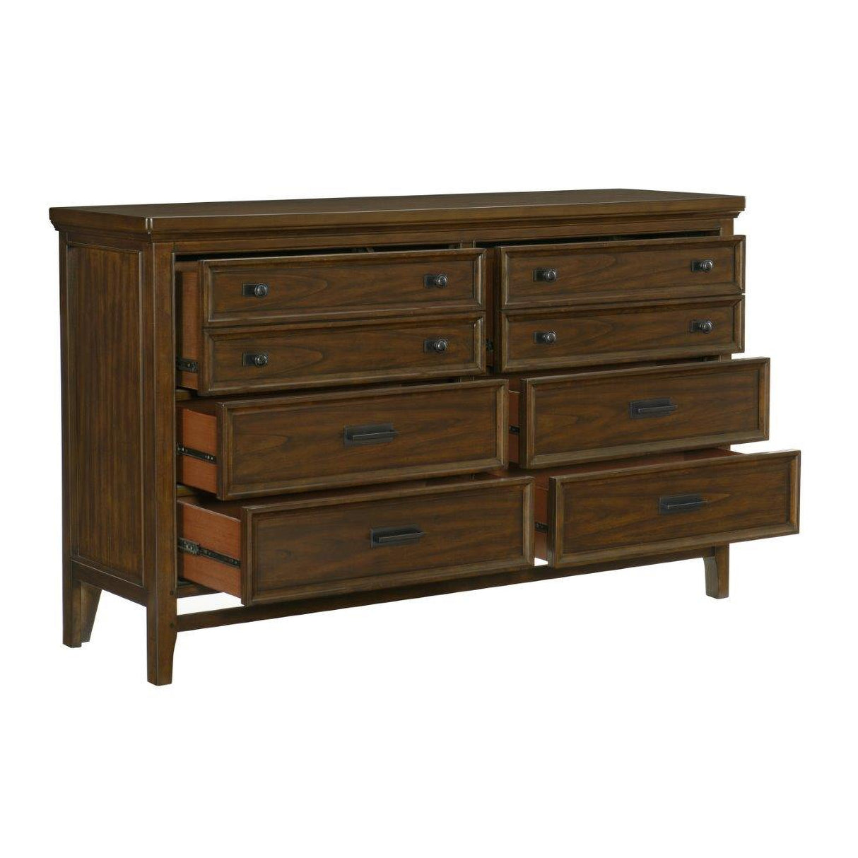 Frazier Brown Cherry Storage Platform Bedroom Set