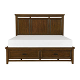 Frazier Brown Cherry Storage Platform Bedroom Set