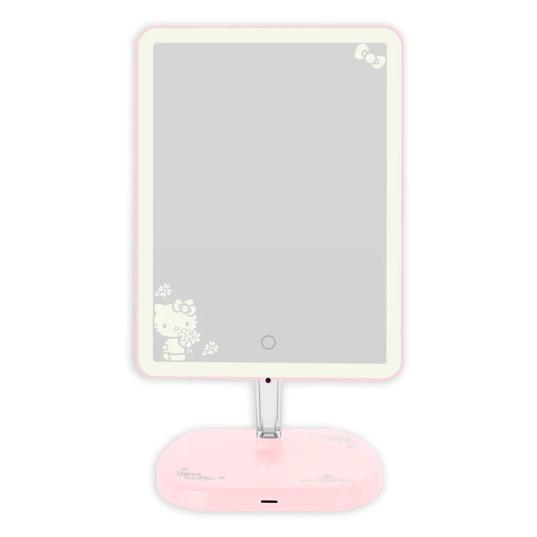 Impressions Vanity Hello Kitty Touch Pro Cute LED Makeup Mirror 2.0, Qi Charging Base, Charge Phone (Pink)