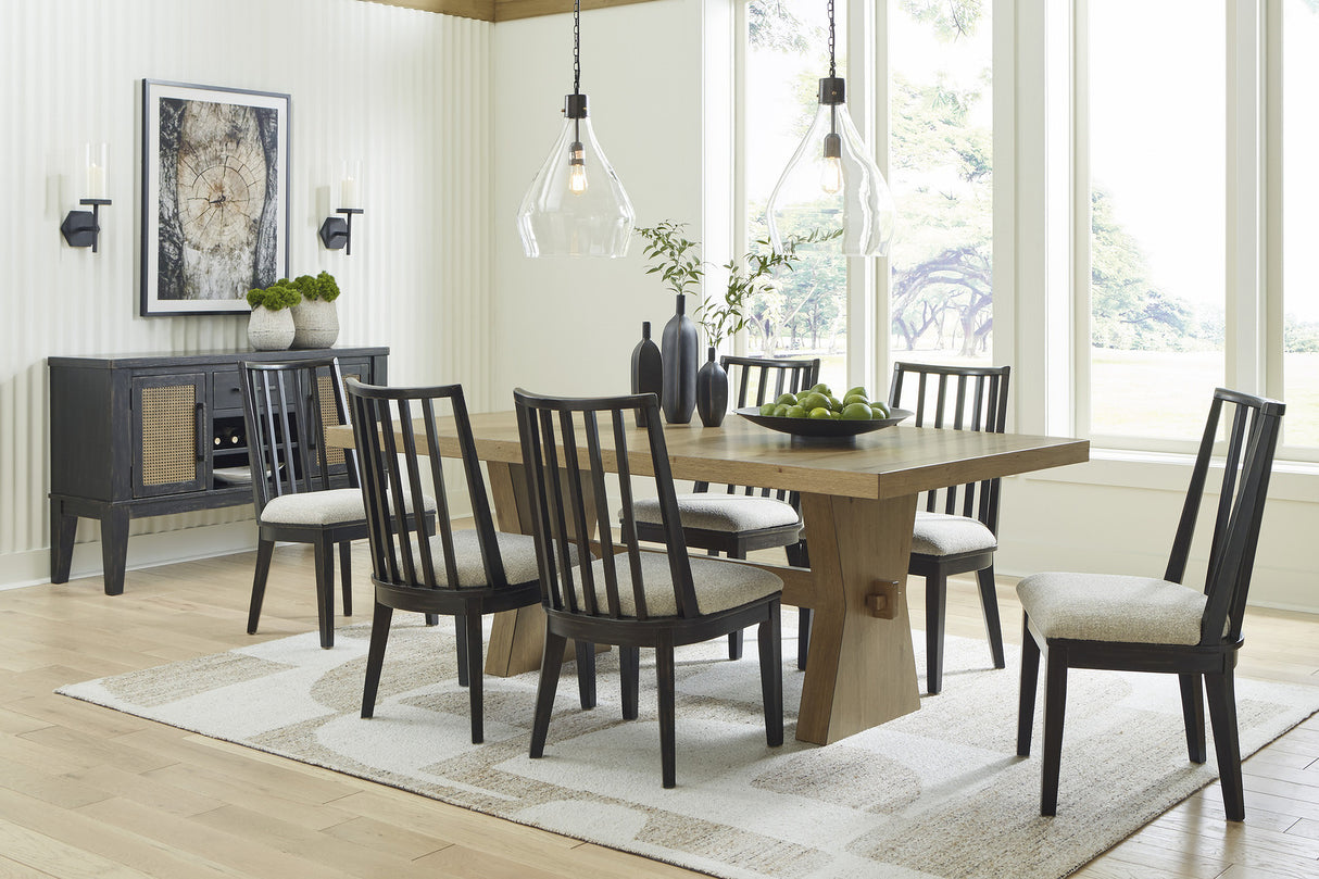 Galliden Light Brown Dining Room Set