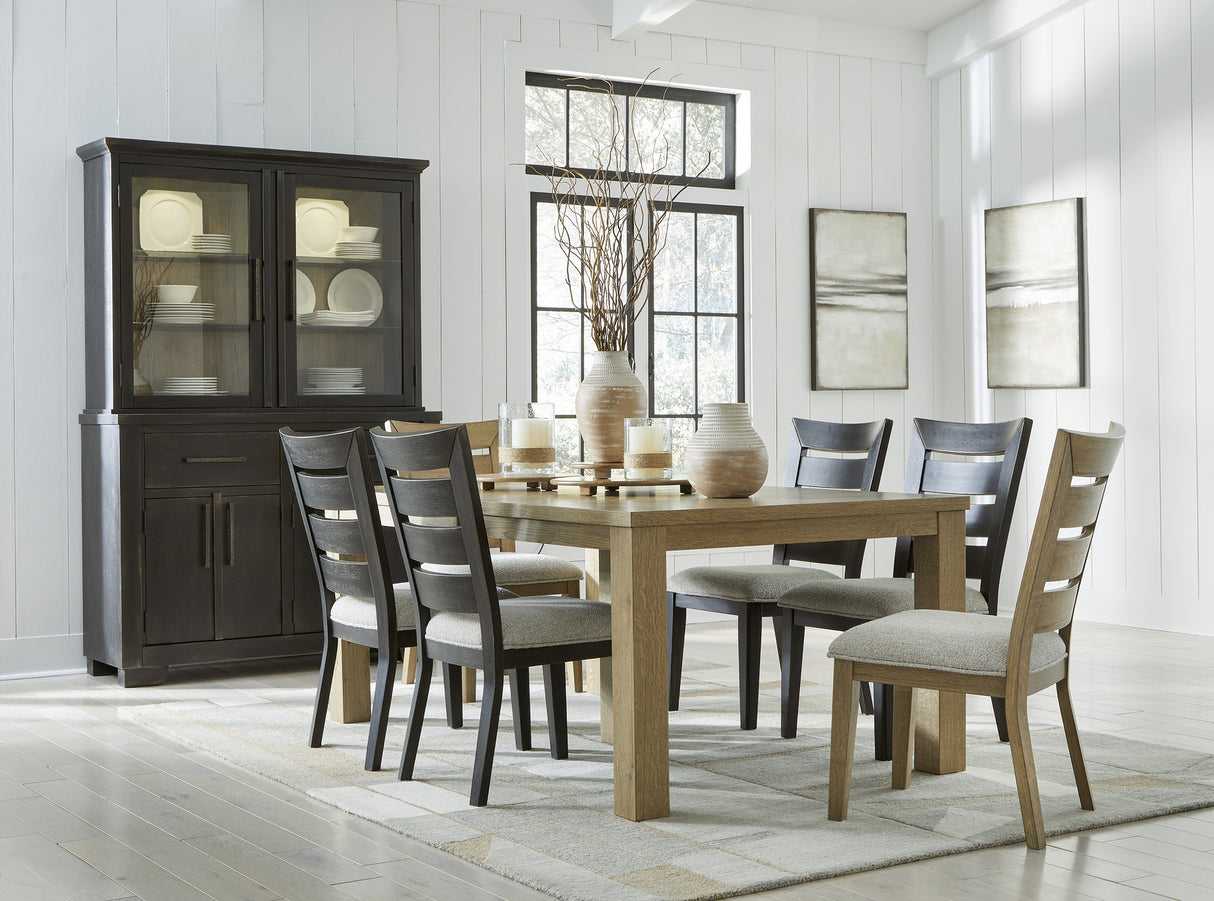 Galliden Extendable Dining Room Set In Light Brown