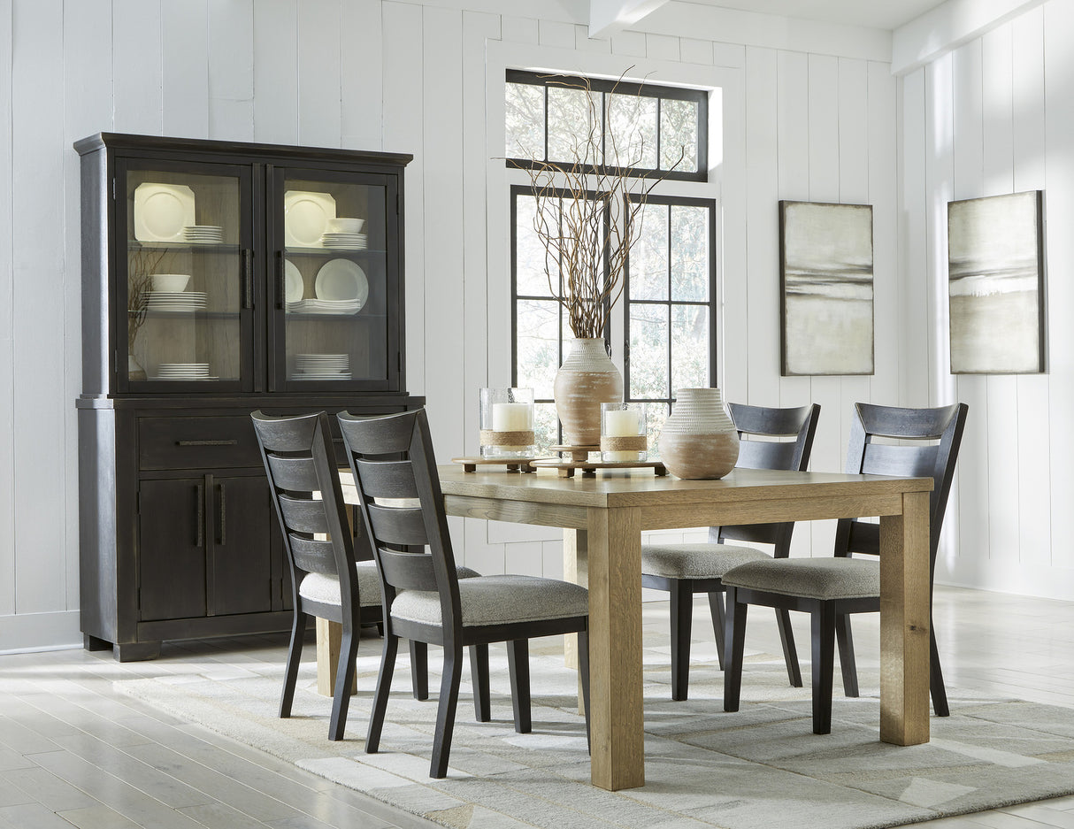 Galliden Extendable Dining Room Set In Light Brown