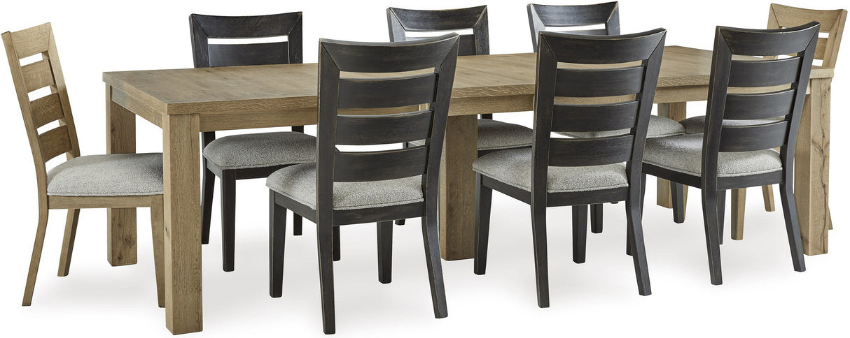 Galliden Extendable Dining Room Set In Light Brown