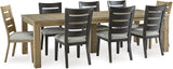 Galliden Extendable Dining Room Set In Light Brown