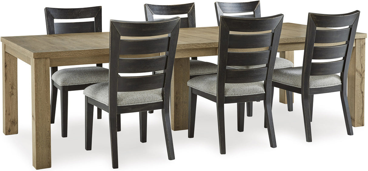 Galliden Extendable Dining Room Set In Light Brown