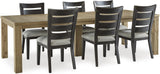 Galliden Extendable Dining Room Set In Light Brown