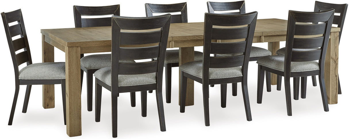 Galliden Extendable Dining Room Set In Light Brown