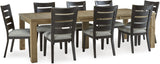 Galliden Extendable Dining Room Set In Light Brown