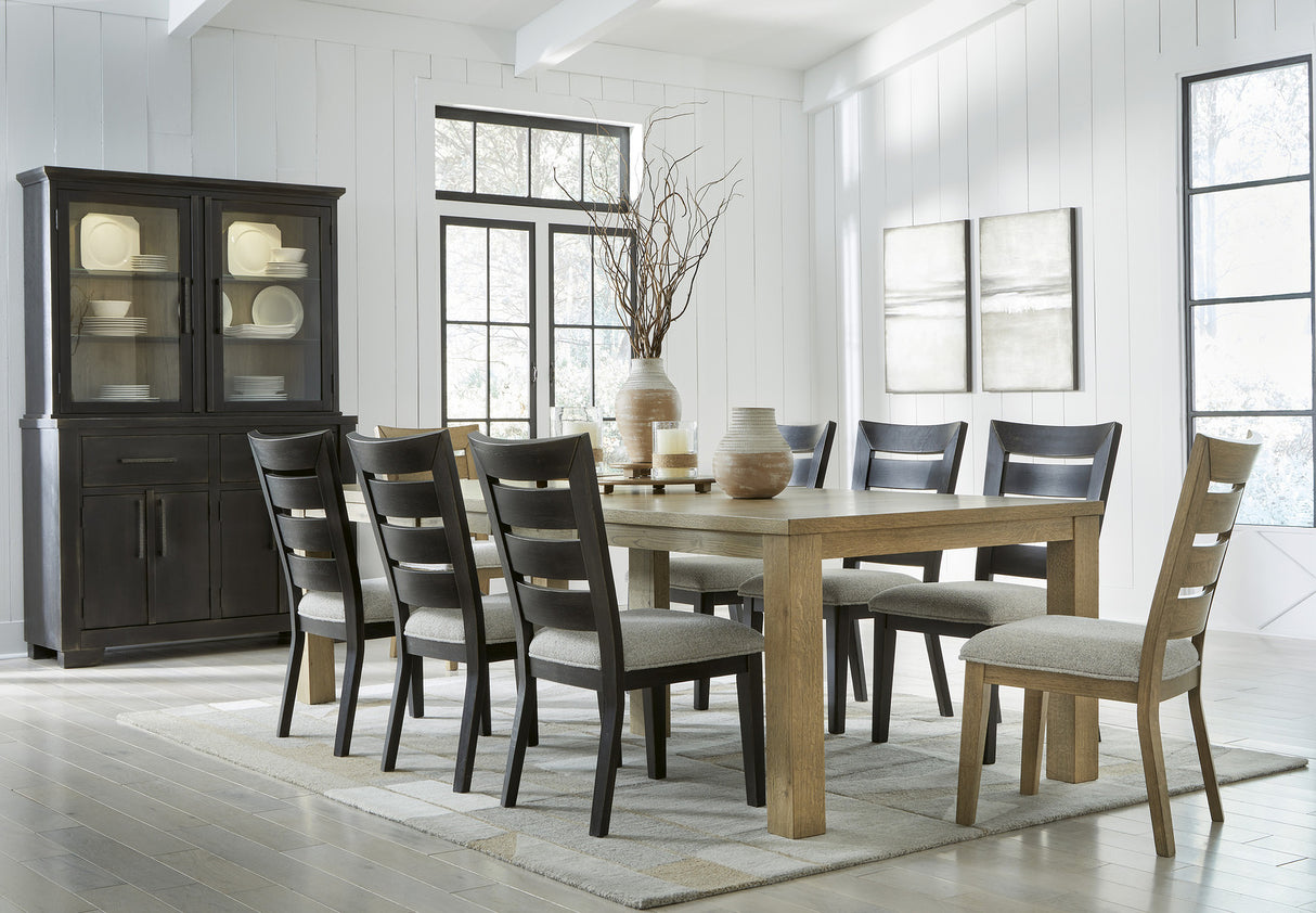 Galliden Extendable Dining Room Set In Light Brown