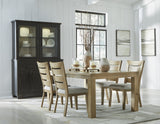 Galliden Extendable Dining Room Set In Light Brown