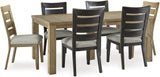 Galliden Extendable Dining Room Set In Light Brown