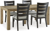 Galliden Extendable Dining Room Set In Light Brown