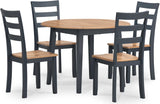 Gesthaven Dining Room Set In Natural and Blue