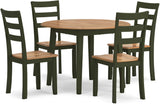 Gesthaven Dining Room Set In Natural and Green