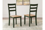 Gesthaven Dining Room Set In Natural and Green