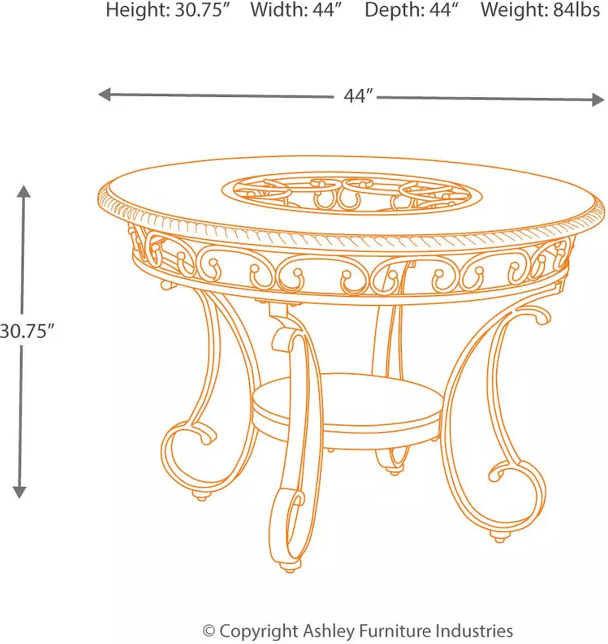 Glambrey Round Dining Room Set