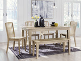 Gleanville Light Brown Rectangular Dining Room Set