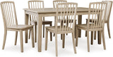 Gleanville Light Brown Rectangular Dining Room Set