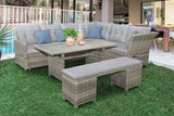 Malia Gray Patio Dining Table