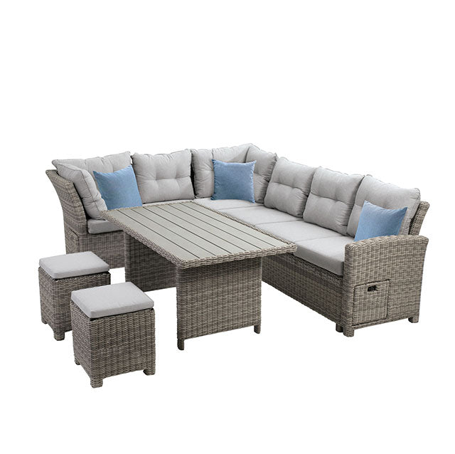 Malia Gray Patio Dining Table