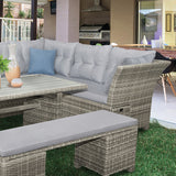 Malia Gray Sectional Set