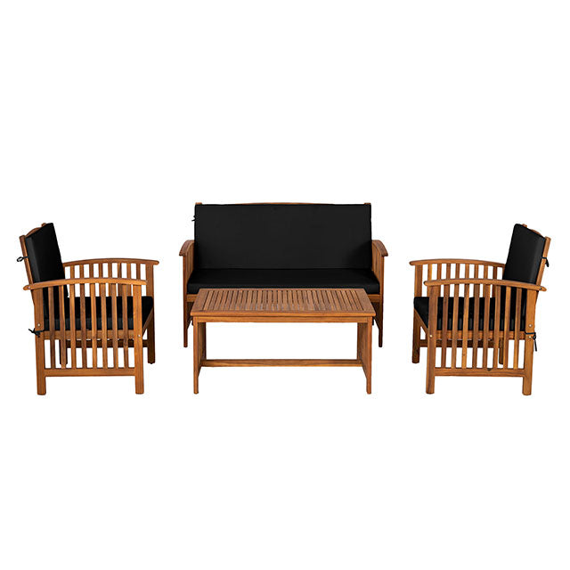 Kyushu Black/Natural Patio Set