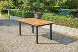 Mackay Gun Metal/Natural Teak Patio Dining Table