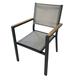 Mackay Gun Metal/Natural Teak Chair