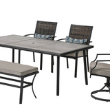 Sintra Black/Gray Patio Dining Table